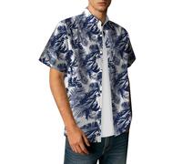 Générique Chemise Homme imprimée Manches Courtes Coupe Ample pour l'été Chemise Homme Casual Imprimé Chemise de Plage Top Blouse Casual