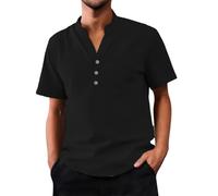 Générique Chemise Homme Lin Oversize, Chemise décontractée Homme pour activités extérieures et Usage Quotidien Coupe ajustée Confortable avec décoration boutonnée Estivale