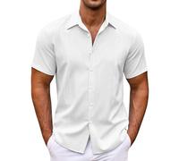 Générique Chemise Homme Manches Courtes,Chemise été Homme,Détails travaillés sur l’Ensemble du modèle, idéal pour Les promenades en Ville