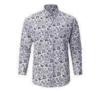 Générique Chemise Homme Manches Longues à Fleurs Motif Paisley Imprimée Chemises Casual Fantaisie Regular Fit Chemise de Fête Mariage Décontractées Chemises Casual Homme Pas Cher Chic