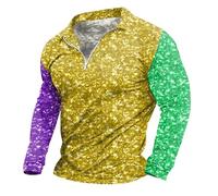 Générique Chemise Homme Manches Longues Col À Revers Style Disco Rétro Chemises Button Down Novelty Imprimé Carnaval Costume Deguisement Hippies Élégant Tenue De Fête Amusante Coupe Ajustée Vetement