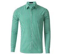 Générique Chemise Homme Oktoberfest Tenue Bavaroise Chemise a Carreaux Trachtenhemden Homme Costume Oktoberfest Bleu Rouge Vert