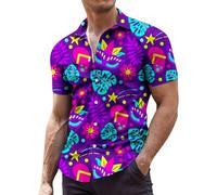 Générique Chemise Homme Paillette Doré, Déguisement Disco Homme, Chemise À Manches Courtes Haut Top Tenue Déguisement Carnaval