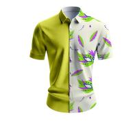 Générique Chemise Homme Vetement Annee 80 Disco, Chemise Homme Manches Longues Style hawaïen décontractée Impression 3D Tendance Automne Confortable Mode Casual Sortie Vacances