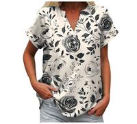 Générique Chemise Lin Grande Taille Chemisier Femme Blanc Chemisier Femme Chic Et Élégant Haut en Simili Lin Infroissable, Pratique pour, Reste Impeccable sans Repassage, De Temps en Jean pour