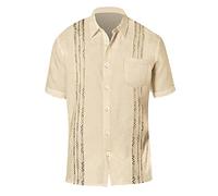 Générique Chemise Lin Homme Manches Longues Blanche Lavable en Machine sans Repassage Pochette Inclus De Nuit Régulière Hawaii T-Shirt Manche Courte Chemisette Coton Uni Rose Pâle Élégant