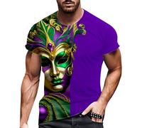 Générique Chemise Mardi Gras Annees 60 Col Mao Homme Paillette Club Party Disco Discothèque Dancing Halloween Cosplay Violet #2 L