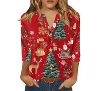Générique Chemise Moche De Noel Femme Col V Chic Et Elegant Tshirt Noel Femme Moche Pull Manches Longues Grande Taille Tshirt