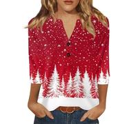 Générique Chemise Moche De Noel Femme Col V Chic Et Elegant Tshirt Noel Femme Moche Pull Manches Longues Grande Taille Tshirt