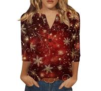 Générique Chemise Moche De Noel Femme Col V Chic Et Elegant Tshirt Noel Femme Moche Pull Manches Longues Grande Taille Tshirt