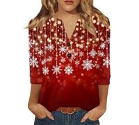 Générique Chemise Moche De Noel Femme Col V Chic Et Elegant Tshirt Noel Femme Moche Pull Manches Longues Grande Taille Tshirt