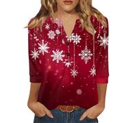 Générique Chemise Moche De Noel Femme Col V Chic Et Elegant Tshirt Noel Femme Moche Pull Manches Longues Grande Taille Tshirt