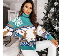 Générique Chemise Noel Femme Sweat-Shirt De Noël Pour Femmes Pull Lumineux Molleton Pulls Sweatshirt Moche Père Haut Amusant Sweat