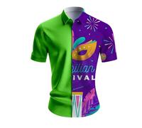 Générique Chemise Paillette Homme Mardi Gras Mode Annee 60 Carreaux Col Mao Hauts À Paillettes, De Déguisement Rétro Années 70 Et 80, Haut Danse Boutonné, Chemises 4-Vert L