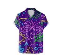 Générique Chemise Satin Homme Disco, Chemisette Homme Manche Courte Coton Chemise Disco Chemise Homme Bouton de Manchette Haut Disco Chemise Disco 14 Ans Chemise Homme Or Chemise Homme en Soie Noir