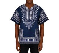 Générique Chemise traditionnelle africaine unisexe Dashiki, couleur tribale, festival hippie, idéale pour les hommes et les femmes, vêtements d'été africains à manches courtes