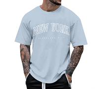 Générique Chemises Hommes Coupe Régulière/Décontractée Chemise Moto T Shirt Homme Noir Lot 10 Sport Gym Fitness Runnig Fotball Tee Short Été Respirant Haut Regular Fit (Bleu Clair,XL)