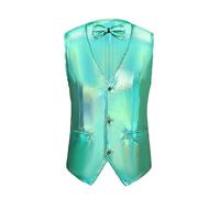 Générique Chemises Manches Longues Pour Hommes Sous Gommages Autumn And Winter New Shiny Jacket OEM Men's Vest Bow Tie Sous-chemise En Coton (Green, S)