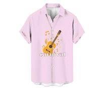 Générique Chemises pour Hommes Manches Longues Col À Revers Chemises Button Down Novelty Imprimé Carnaval Costume Grande Taille Hippies Classique Tenue De Fête Amusante Vintage Coupe Ajustée Vetement