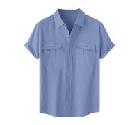 Générique Chemisette Homme Chemise Été Dégradé Mode Teeshirt Mode Léger Tshirt Doux Confortable Tee Shirt Extensible T-Shirts Respirant Vêtements Mes Commandes en Cours De Livraison Bleu 5XL