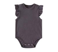 Générique Chemisier Bébé Fille Manches Courtes Uni, Body Tricot en Coton Bio, Tenue Casual, Parfait pour La Maison Ou La Promenade en Poussette