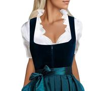 Générique Chemisier Dirndl pour Femme Tenue Bavaroise la Fete de Biere Blouse pour Dirndl Déguisement Oktoberfest Femme Costume Village People Chemisier Asiatique Chemise Blanche Coton