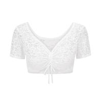 Générique Chemisier Oktoberfest pour Femme Tenue Bavarois Chemise Medievale Femme Blouse de Dirndl Oktoberfest Costume Deguisement Drole Adulte Haut Chinois Chemisier Blanc Manche Courte
