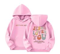 Générique Chemisiers Et Blouses Fille à Manches Longues pour Filles, Joli Sweat-Shirt surdimensionné avec Poche en Polaire Débardeurs Tunique Fluide Grande Taille(Rose,9-10 Years)