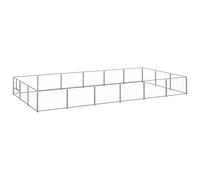 Générique Chenil Argenté 18 m² Acier,Niches & enclos pour Chiens,38.6KG-3082138