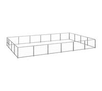 Générique Chenil Argenté 24 m² Acier,Niches & enclos pour Chiens,43.7KG-3082152
