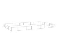 Générique Chenil Argenté 60 m² Acier,Niches & enclos pour Chiens,69.5KG-3082178