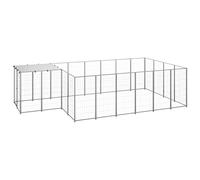 Générique Chenil Argenté 8,47 m² Acier,Niches & enclos pour Chiens,37.6KG-3082209