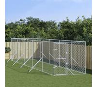 Générique Chenil d'extérieur pour Chiens argenté 2x10x2 m Acier galvanisé Articles pour Animaux Articles pour Animaux de Compagnie Accessoires pour Chiens Niches & enclos pour Chiens (Poids 68.2KG)