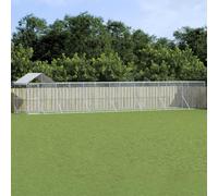 Générique Chenil d'extérieur pour Chiens avec Toit argenté 14x2x2,5 m Articles pour Animaux Articles pour Animaux de Compagnie Accessoires pour Chiens Niches & enclos pour Chiens (Poids 95.35KG)