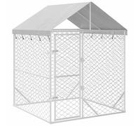 Générique Chenil d'extérieur pour Chiens avec Toit argenté 2x2x2,5 m,Articles pour Animaux,Articles pour Animaux de Compagnie,Accessoires pour Chiens,Niches & enclos pour Chiens,Argent,29.65kg,153675