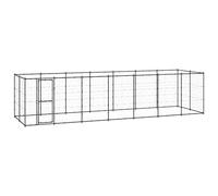 Générique Chenil extérieur Acier 16,94 m²,Articles pour Animaux,Articles pour Animaux de Compagnie,Accessoires pour Chiens,Niches & enclos pour Chiens,Noir,77.9 KG,3082300