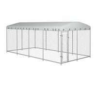 Générique Chenil extérieur avec Toit pour Chiens 7,6x3,8x2,3 m,Articles pour Animaux,Articles pour Animaux de Compagnie,Accessoires pour Chiens,Niches & enclos pour Chiens,Argent,107.86 KG,144937