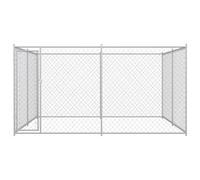 Générique Chenil extérieur pour Chiens 383x383x185 cm,Articles pour Animaux,Articles pour Animaux de Compagnie,Accessoires pour Chiens,Niches & enclos pour Chiens,Argent,60.75kg,145028