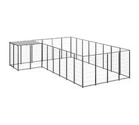 Générique Chenil Noir 10,89 m² Acier Articles pour Animaux Articles pour Animaux de Compagnie Accessoires pour Chiens Niches & enclos pour Chiens (Poids 46.65KG)-2226