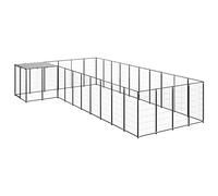 Générique Chenil Noir 13,31 m² Acier,Articles pour Animaux, Articles pour Animaux de Compagnie, Accessoires pour Chiens, Niches & enclos pour Chiens, Noir (Poids 52.75KG)
