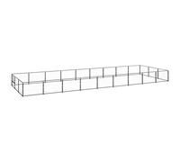 Générique Chenil Noir 27 m² Acier,Niches & enclos pour Chiens,54.15KG-3082133