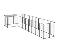 Générique Chenil Noir 7,26 m² Acier,Articles pour Animaux,Articles pour Animaux de Compagnie,Accessoires pour Chiens,Niches & enclos pour Chiens,Noir,46.65 KG,3082237