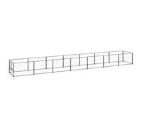 Générique Chenil Noir 7 m² Acier,Niches & enclos pour Chiens,36.35KG-3082097