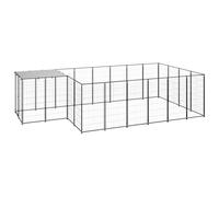 Générique Chenil Noir 8,47 m² Acier,Articles pour Animaux, Articles pour Animaux de Compagnie, Accessoires pour Chiens, Niches & enclos pour Chiens, Noir (Poids 39.55KG)-2206