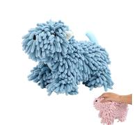 Générique Chenille Towel Ball Dog, Cute Puppy Chenille Hand Towel, Fluffy Soft Absorbent, Can Be Hung/Stood, for Bathroom/Kitchen Countertops (Blue)