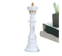 Générique Chess Piece Figurine, Resin Chess Statue, King Tabletop Ornament, Detailed Craft Collectible Decor for Desk Shelf Display, Elegant Home Office Interior Decoration Accent