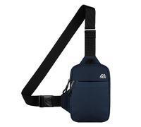 Générique Chest Bag for Sports, Breathable Sling Bag with Reflective Logo, 23.62x43.31 Inches Lightweight Shoulder Pack (Black), for Cycling, Fishing, Hiking and Travel