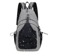 Générique Chest Bag, Sling Organizer Bags, Large Capacity 13 X 8 Inches, Sports Chest Pack, Backpack for Men, Women, Adults, Workout, Running, Climbing, Camping, Travel Use Black Gray