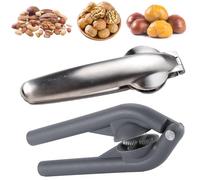 Générique Chestnut Open Clip, Chestnut Cutter Tool, Chestnut Opener, Multifunction Cracker Tool for Nut Walnut Pecan, Chestnut Cutter Opener Sheller Walnut Pliers (A+B)
