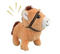 Générique Cheval en Peluche,Peluche Électrique Interactive | Animale Douce,pour et Décor Chambre Salon Bureau Voiture Lit Nid Cadeau Anniversaire Voyage Temps de Jeu Doudou